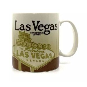 Starbucks Las Vegas Coffee Mug Vintage Ceramic 16 Oz Very Good Condition 2010
